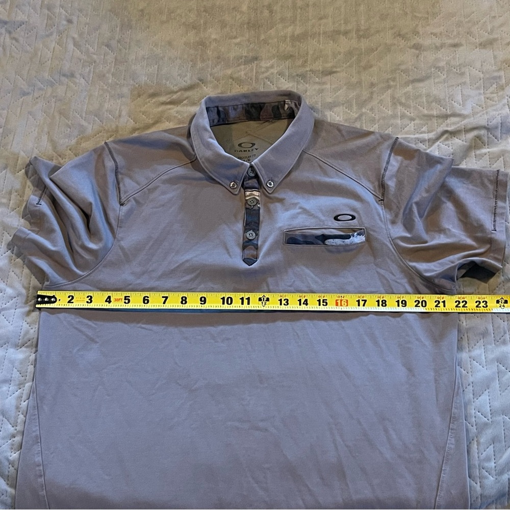 Oakley camo trim polo shirt mens large NWOT gray - Picture 11 of 15